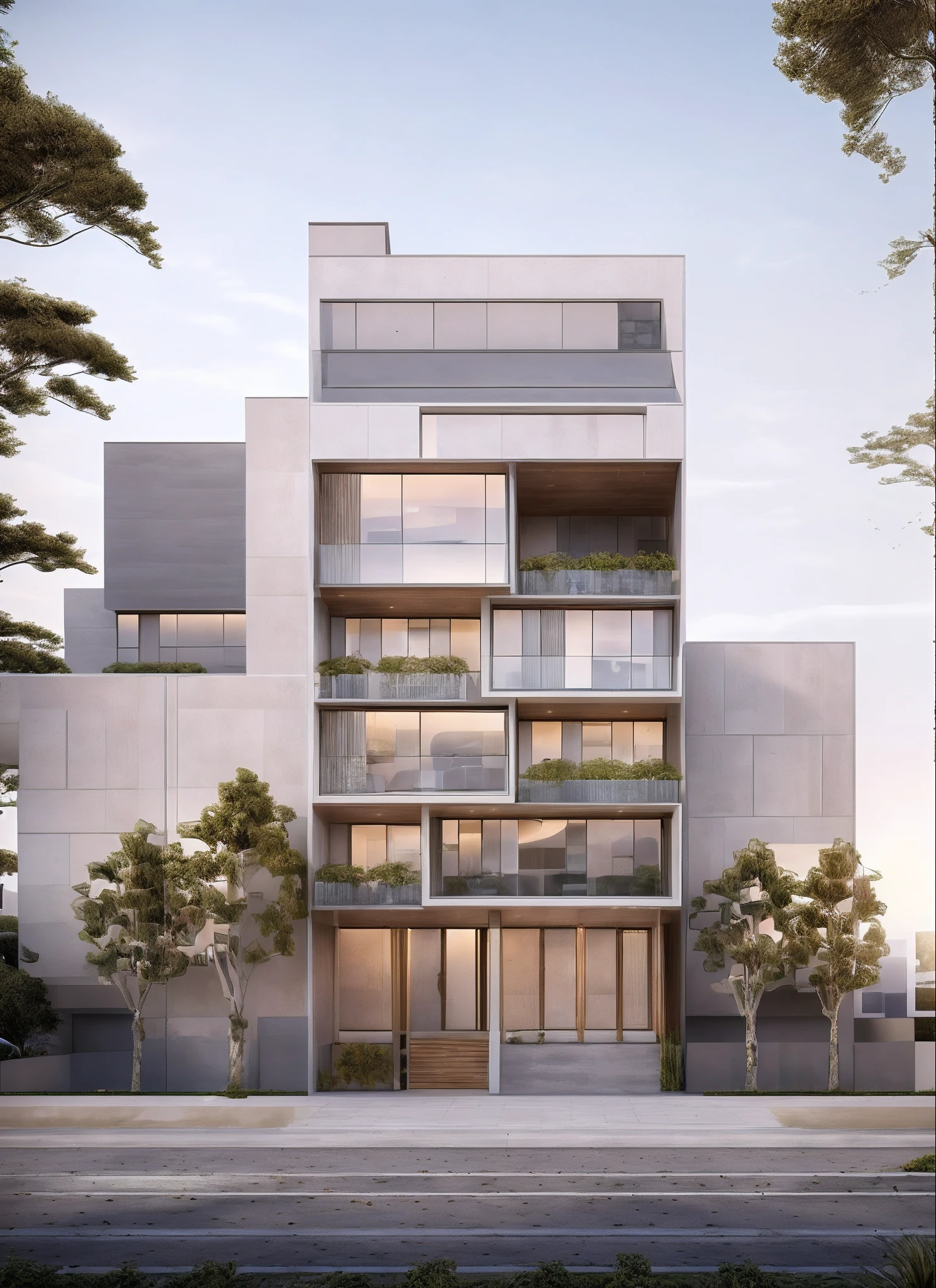 HDR, CG, sharp focus,(8k), (4k), (Masterpiece), (Best Quality), high solution, a drawing of a building with a tree in front of it, elevation view, street elevation, front elevation, flat 2 d, building facing, front elevation view, architectural section, architectural plan, 2d side view, mid-view, elevation, architectural drawing, hq very detailed, front-view, frontview, artwork of a building, highly detailed architecture