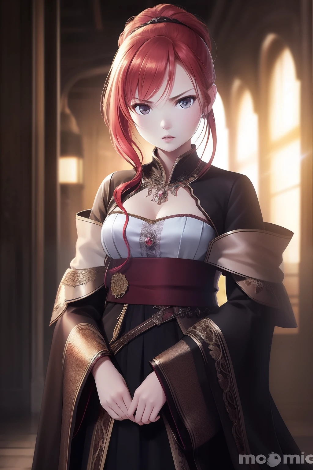 Anime style female character wearing blue and white clothing, Actress 👀 :8, zenra Thalia, Thalia, Inspired by cold plum, Portrait of the Knights of the Zodiac, youthful Thalia, Produced in collaboration with Anime Painter Studio, Actress, Samira from League of Legends, Portrait of anime heroine, In the anime painter studio,Three Kingdoms,Dynasty Warriors,Pink Eyes,huge ,White skin tone