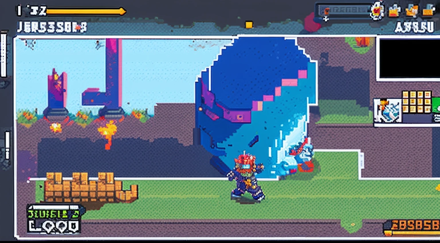pixel game,character design,super mecha,All kinds of artillery, Pixel art #pixelart