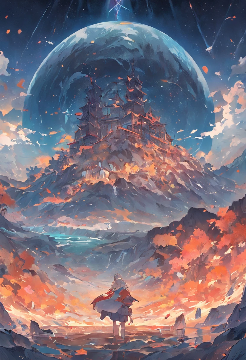 Carte du monde、Map of the other world、Carte du Royaume、Otherworldly Adventures、Mountains and rivers、K HD、meticulous、flat drawing、Tentaculaire