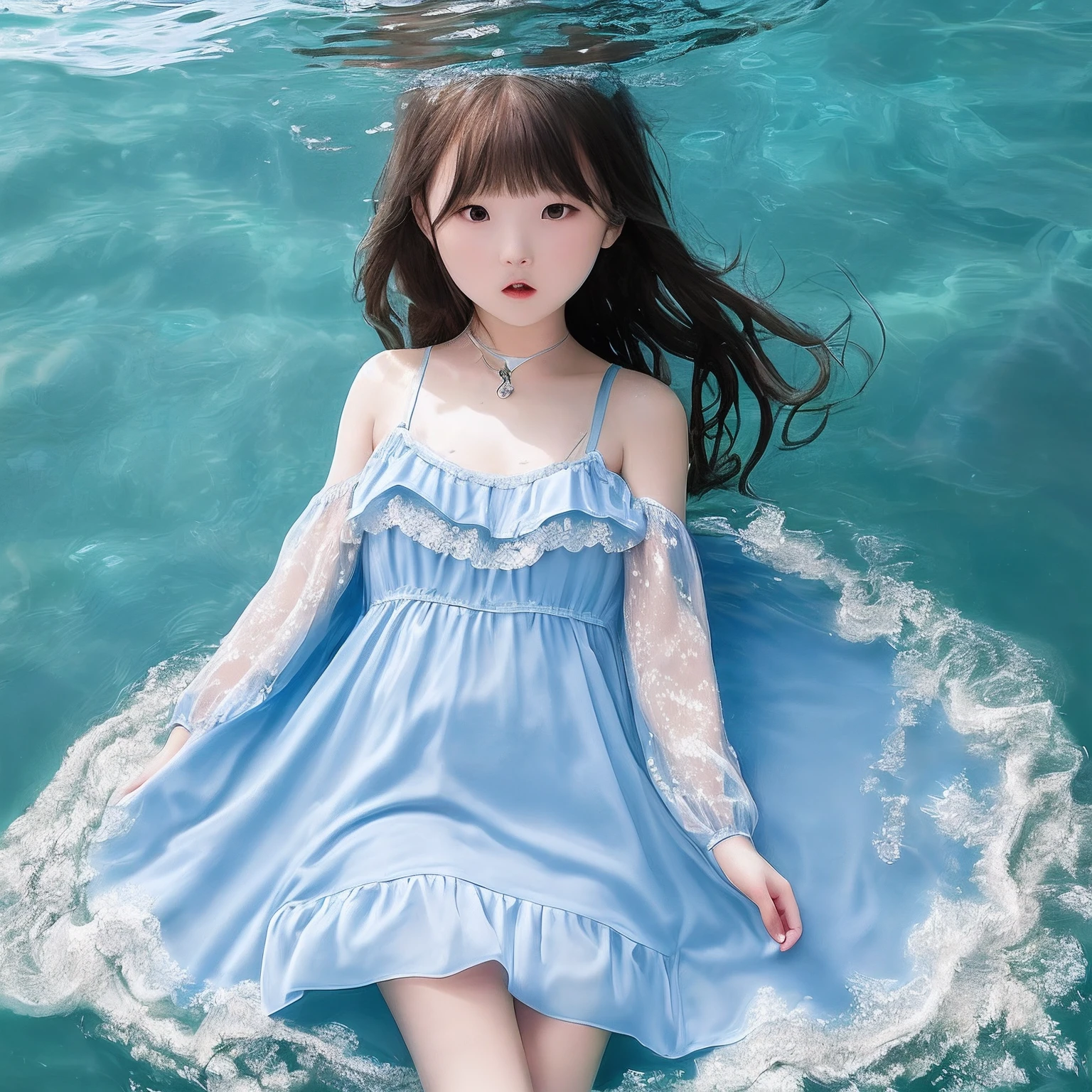 Deep Soul Girl In The Middle Of The Water Dress Sad Innocent Cover