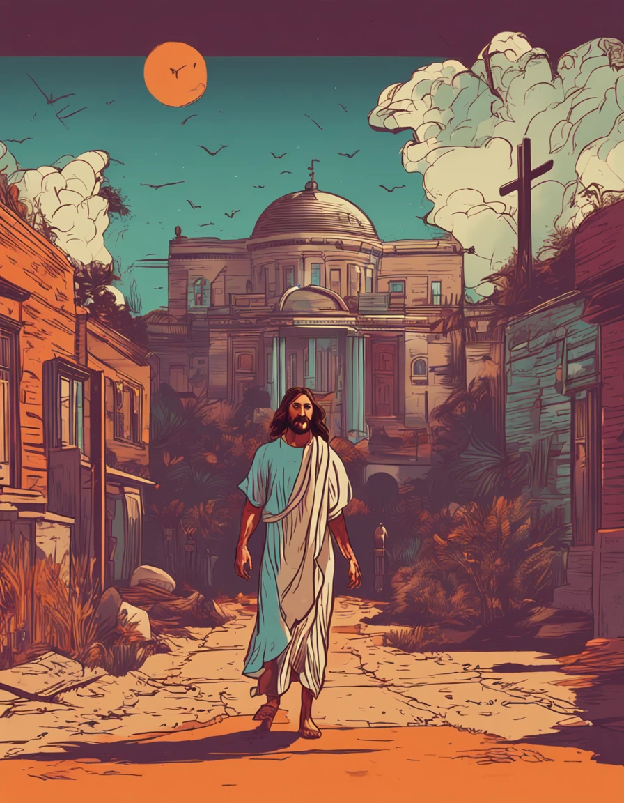jesus com a biblia orandoao ceu aberto e velas