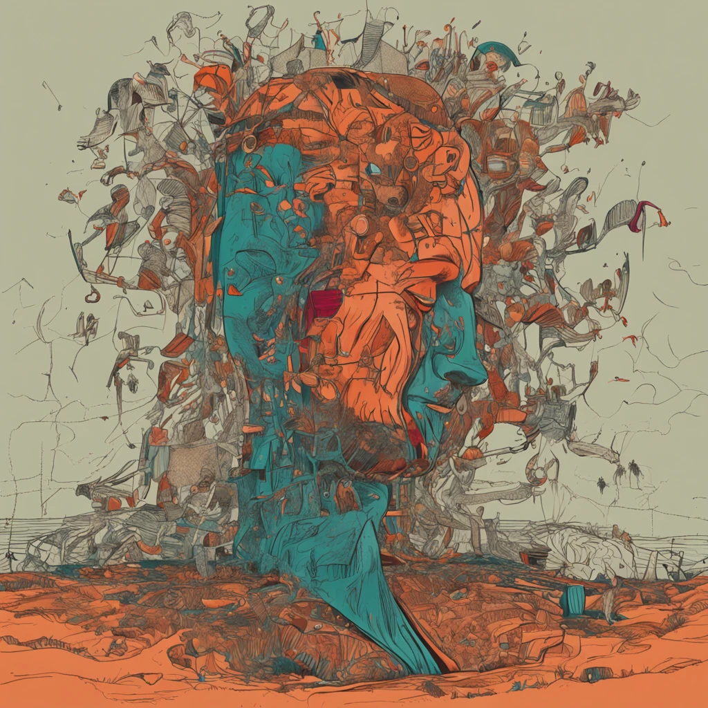 Portrait of a human figure as part of a sign of resilience, retrato renacientista