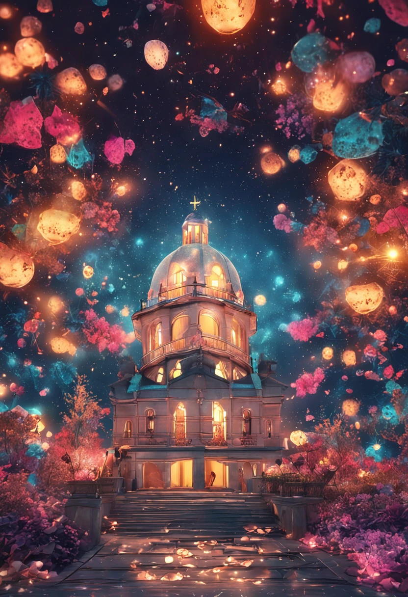 tmasterpiece,best qualtiy,brightly,cheerfulness,Warm and soft lighting,Wallpapers,meteors,starrysky,themoon