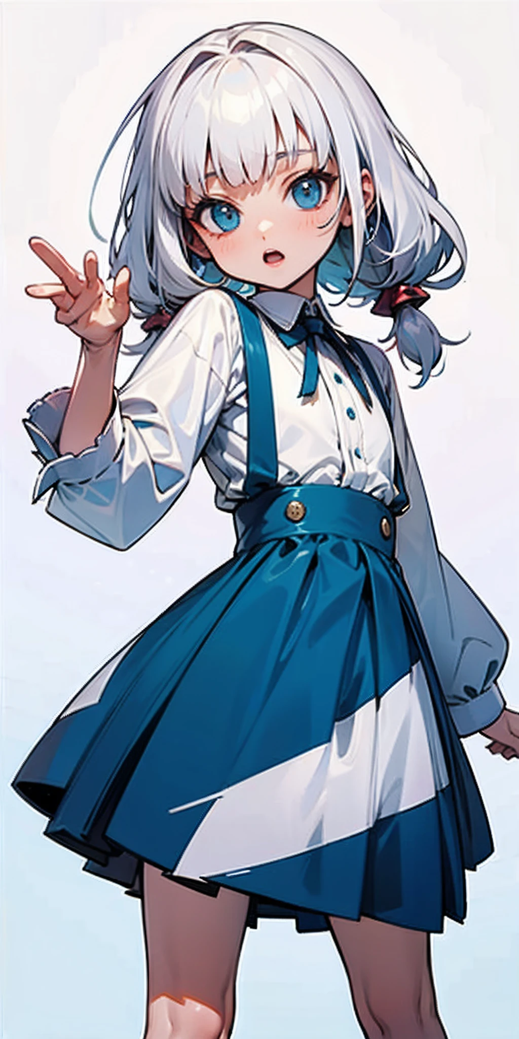Two-dimensional white-haired loli white silk