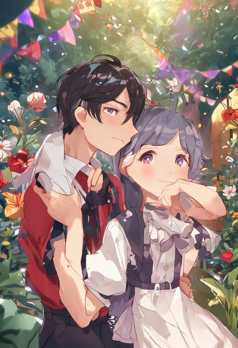 A dark-haired、twinks、ember、Nursery teacher、Refreshing look、icons、Highly detailed、12K resolution、Fancy details、Ultra High Quality