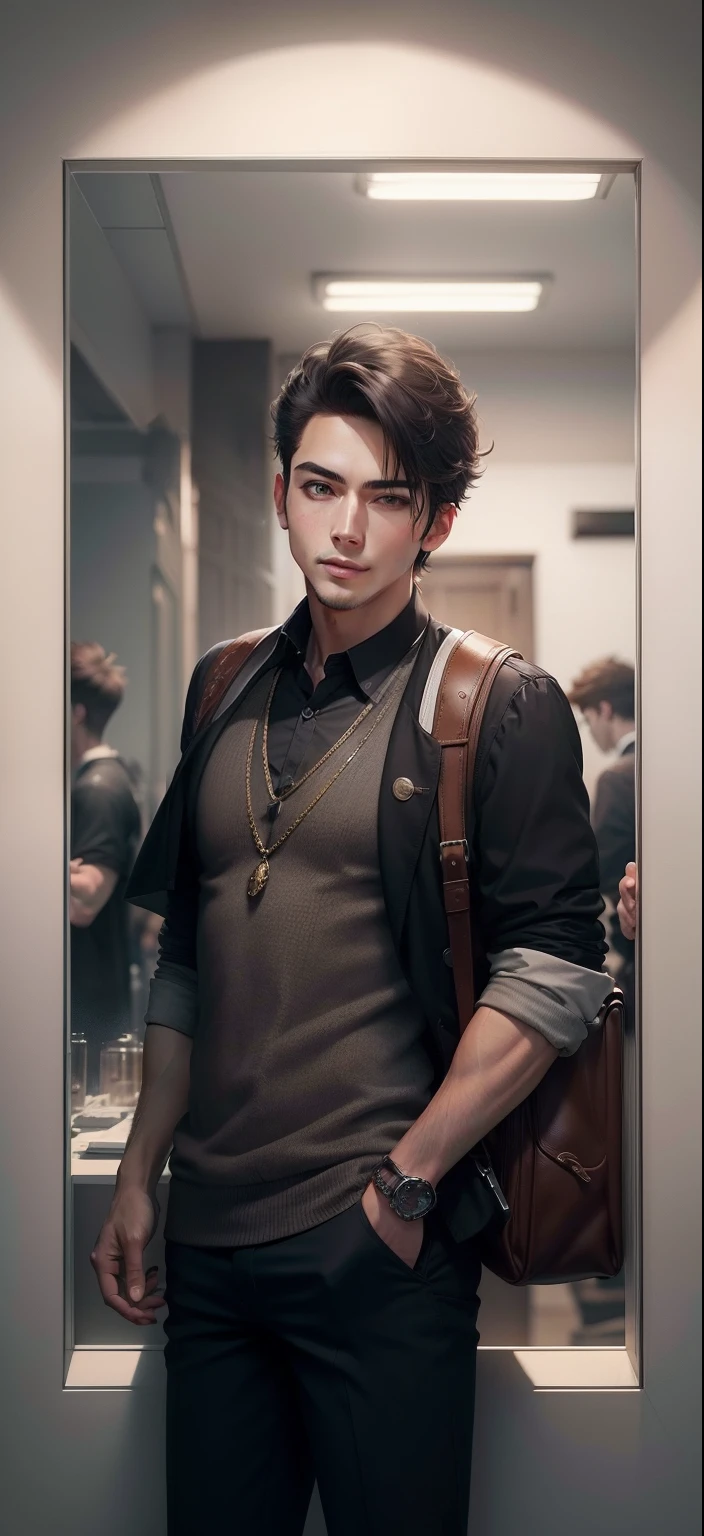 Change backround handsome boy 8k