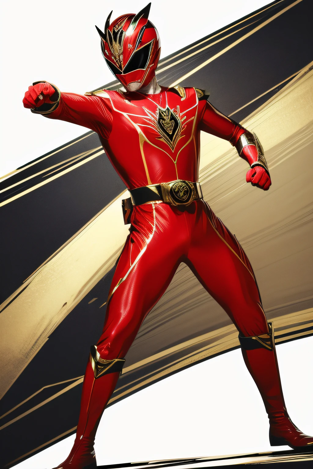 masutepiece, Super Detail, Best Quality, hight resolution, reflective light, ((Anatomically correct)), power ranger, One guy, 独奏, (Very shiny helmet and suit), dynamicposes, actionpose, fighting poses, kick, punch, jumpping, ((Wilderness in the background))