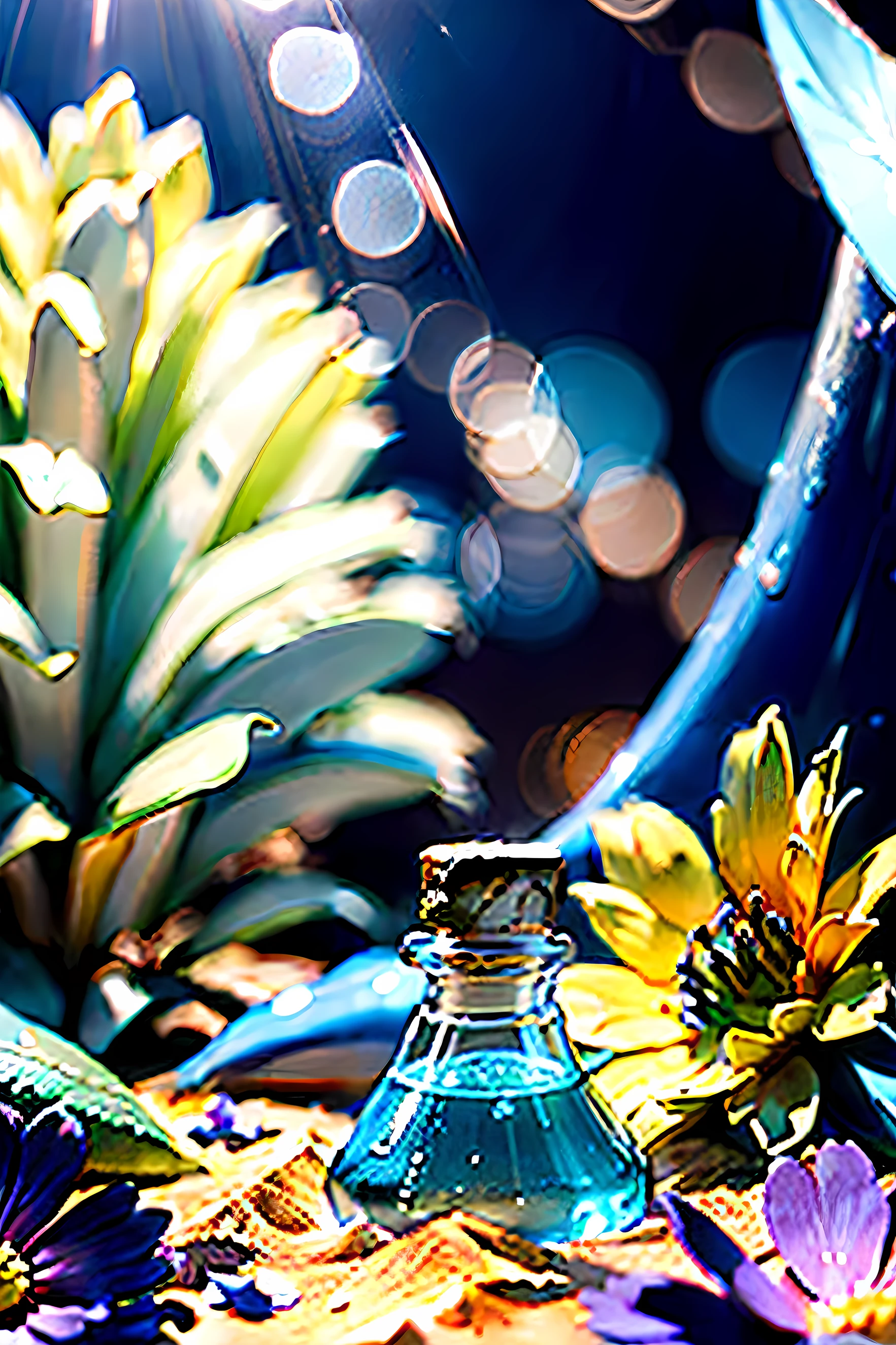 Product Photography :: The main theme is Shampoo with blue sky, Some clean sand :: Morandi color matching :: 2 surrounded by flowers with petals falling, sunlight refracting, high detail, high quality, photography, 8k, octane render, profile:: fujifilm Xf f/1.8, 70MM, epic lighting, iso200 shot by Canon clean images --ar 3:4