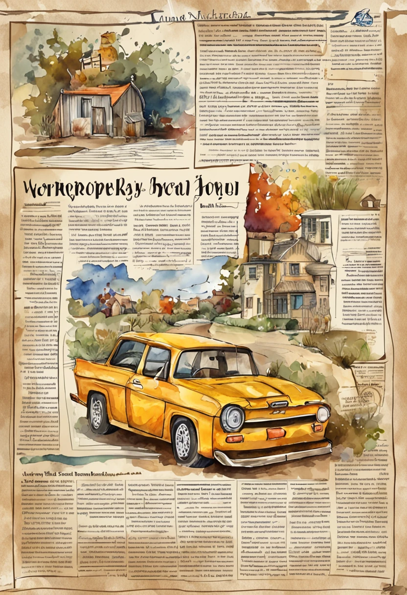 Newspaper illustration Vector illustration