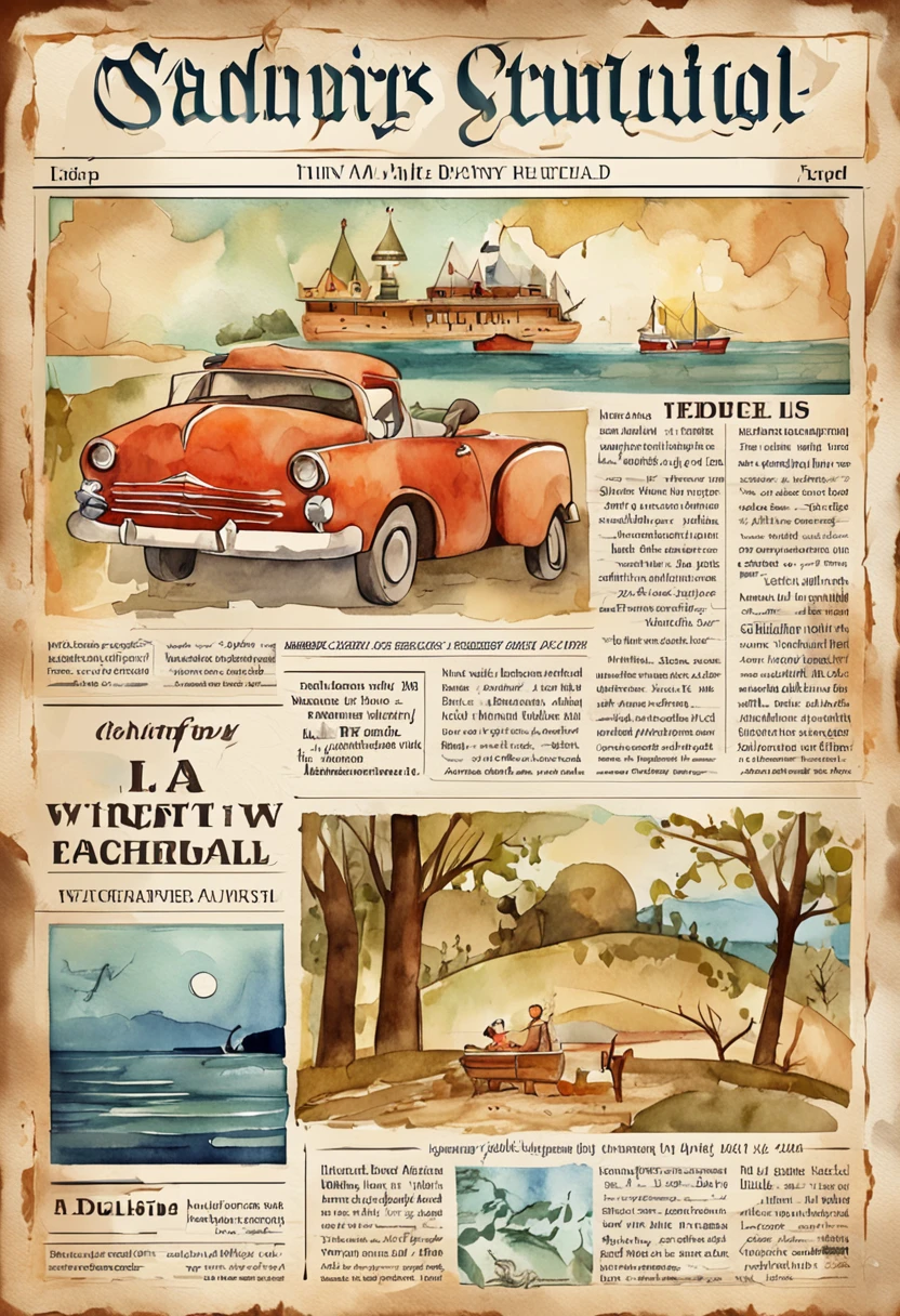 Newspaper illustration Vector illustration
