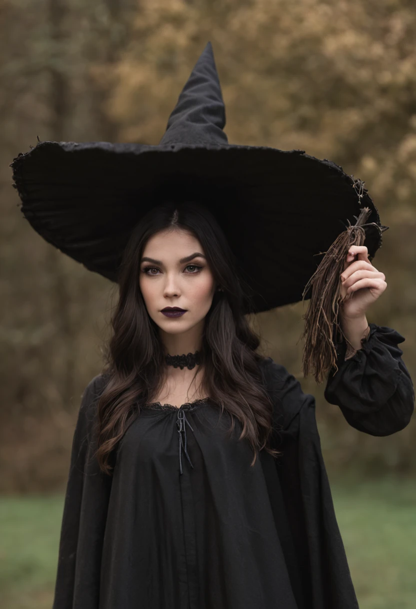 Witches flying on brooms in the dark over my head