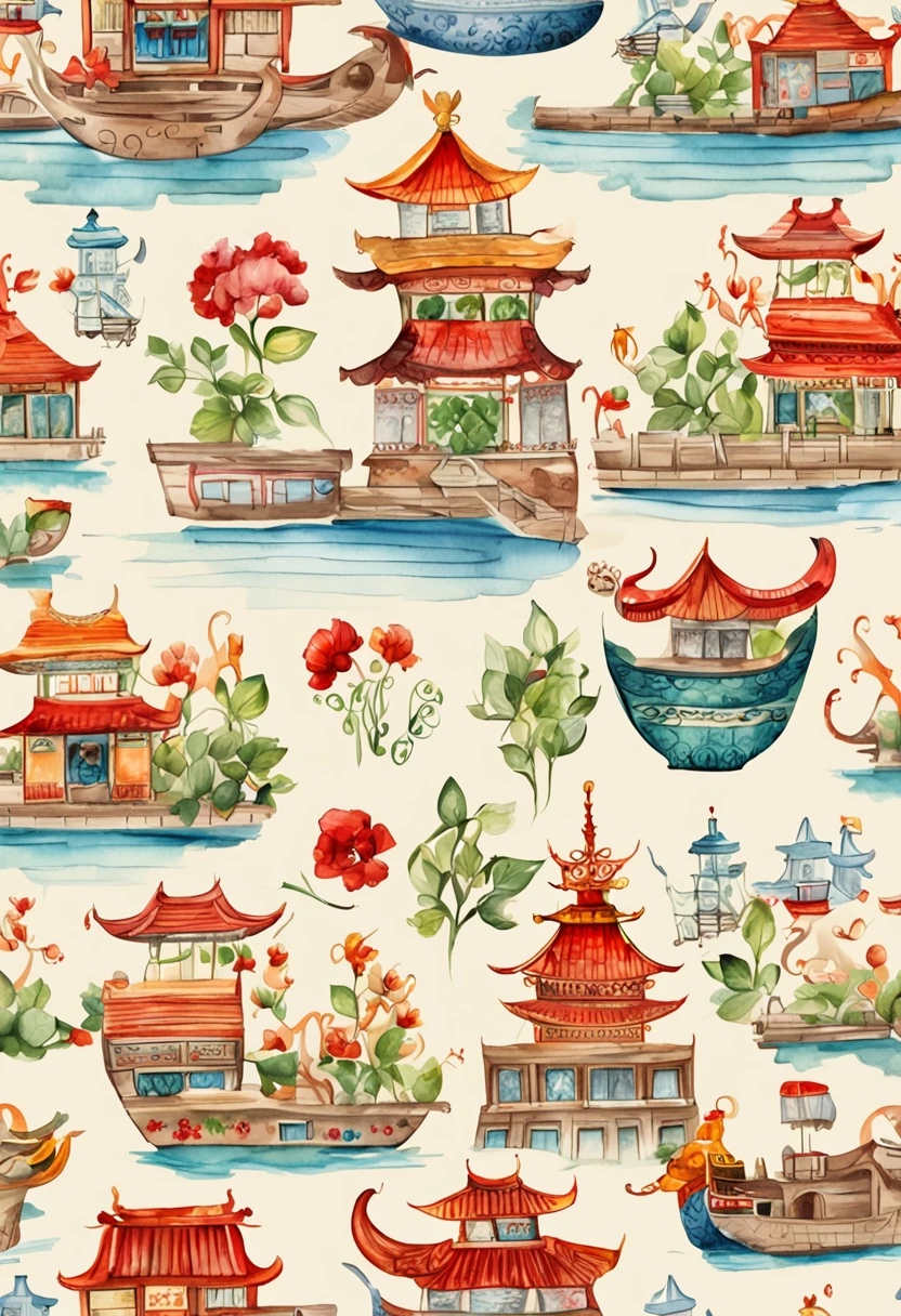 (Chinese newspaper)Illustration Vector illustration