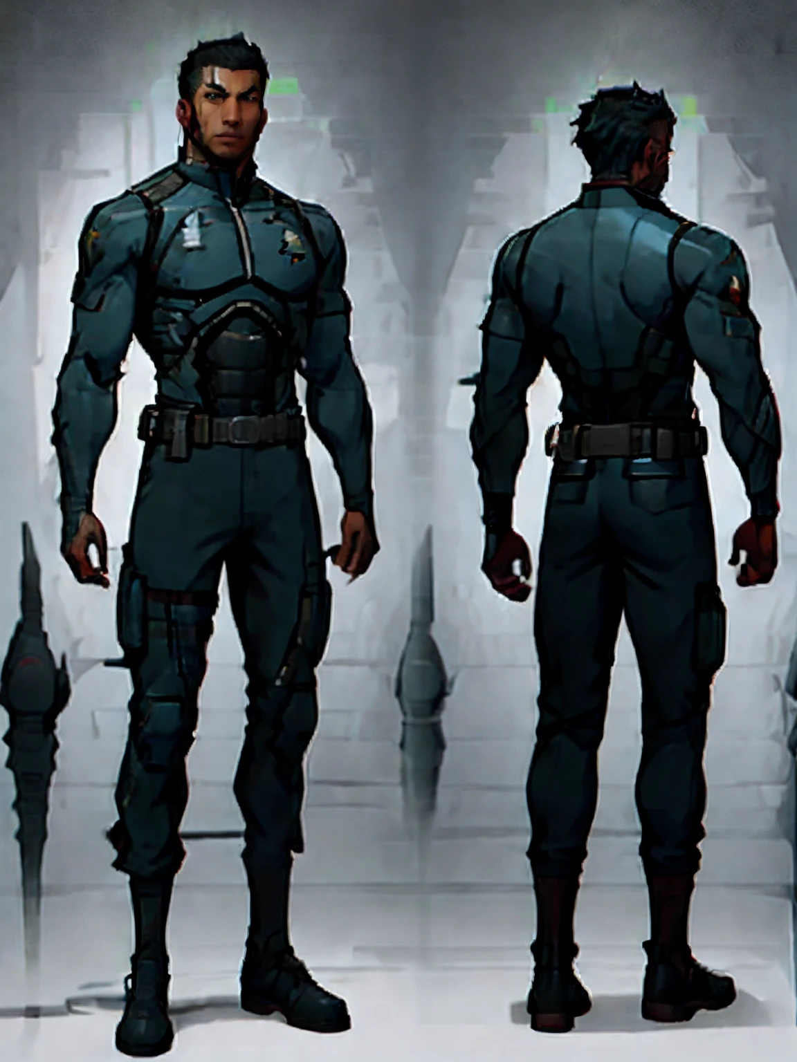 Legendary cyborg male warrior