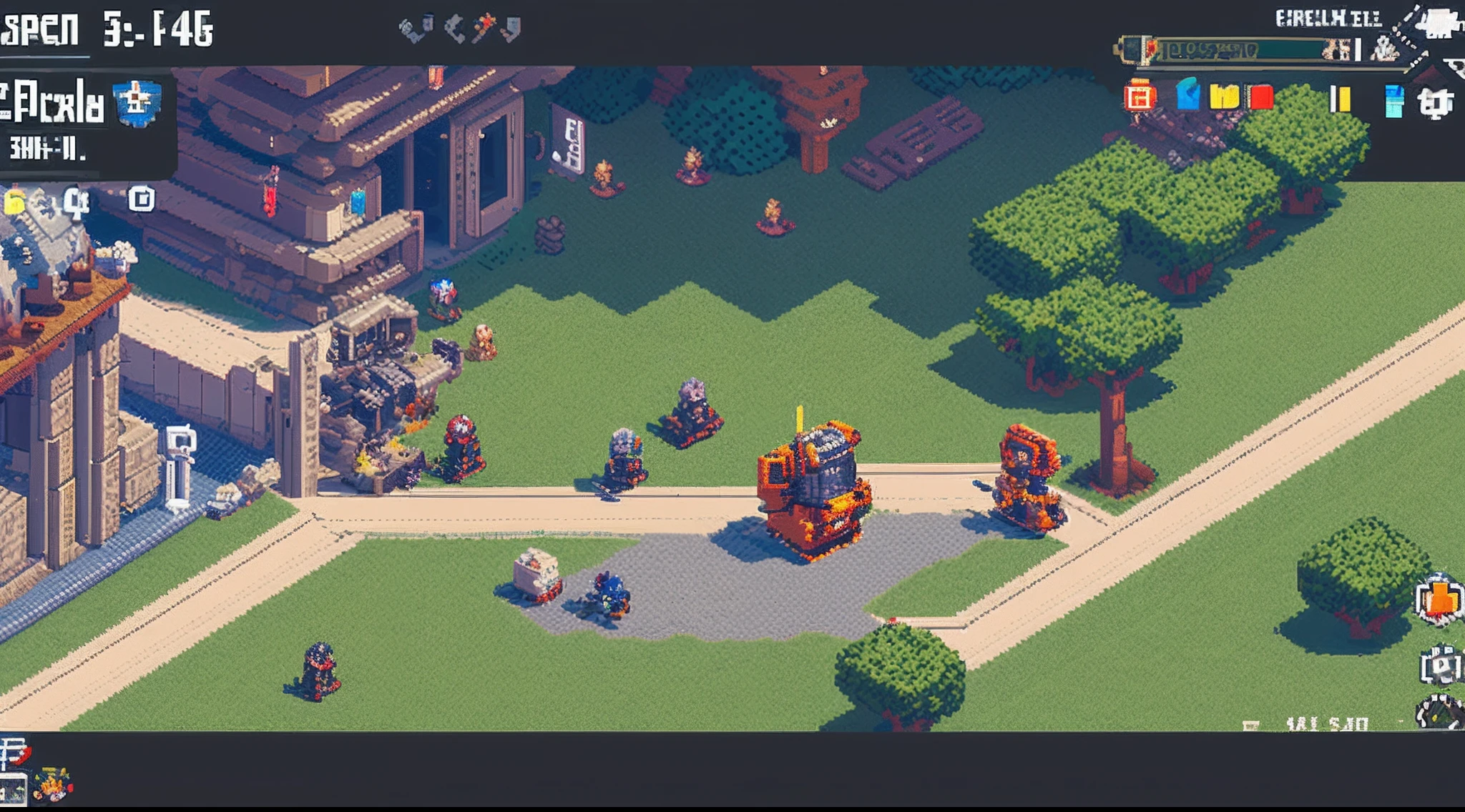pixel game,character design,super mecha,All kinds of artillery, Pixel art #pixelart