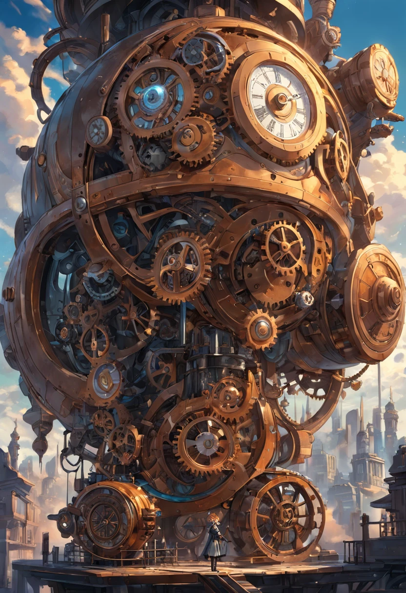 systems interacting with each other, mechanical, engines and gears, steampunk, intricate details, phenomenal accuracy