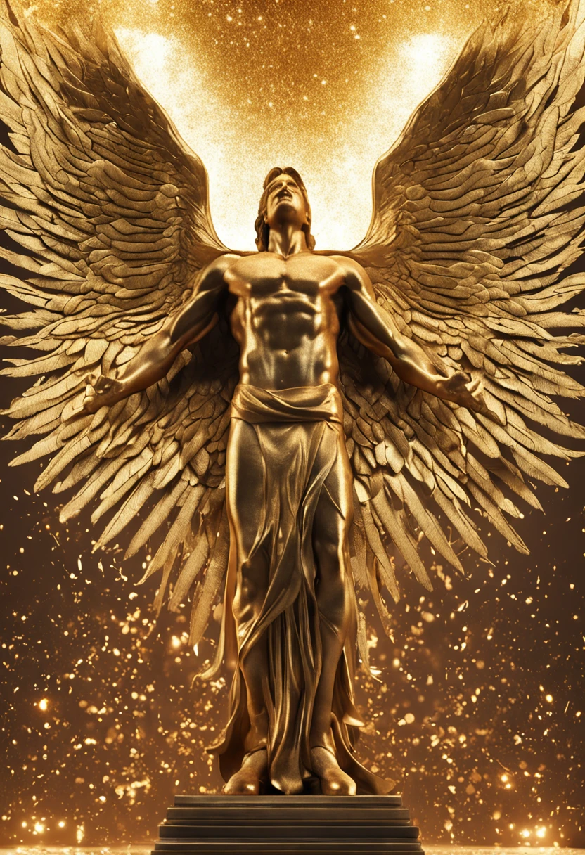 golden male angel of great strength