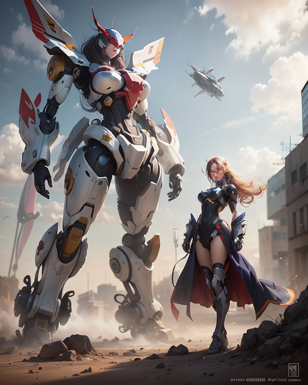 Mecha woman,Future wind,Realistic style