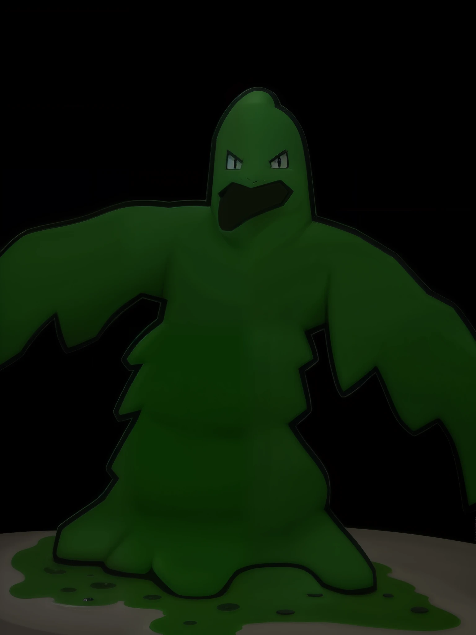 Monstro de lama, feito de lodo, marsh, water, feito em geleia, Muk pokémon style