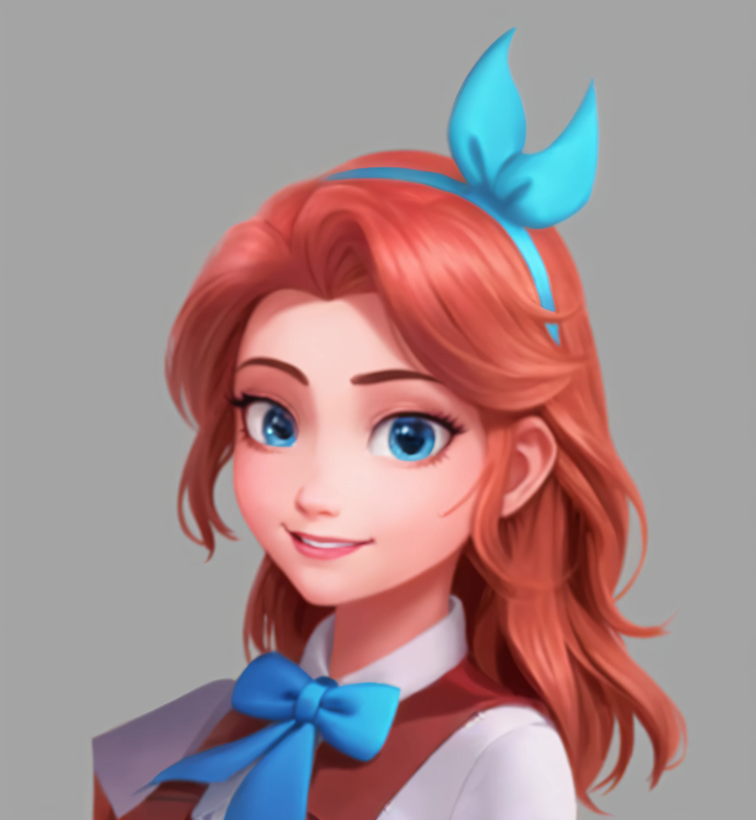 a close up of a cartoon girl with a bow tie, princess portrait, character headshot portrait, disney artstyle, disney artstyle, disney character, disney character style, Character art portrait, official character art, Character portrait, portrait of princess, stylized portrait formal pose, closeup character portrait, Character artwork, Stylized anime, cute character, drawn in anime painter studio