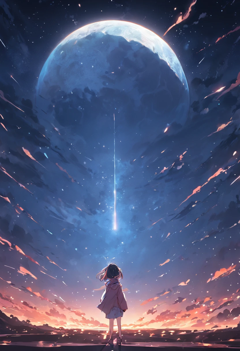 themoon,the sea,nigh sky,scenecy