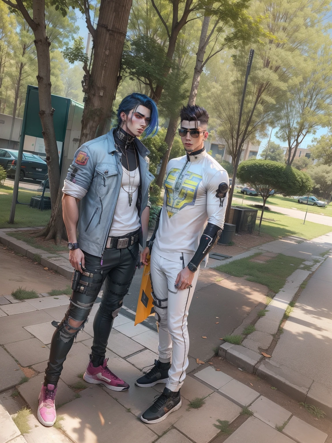 Cyberpunk handsome boys