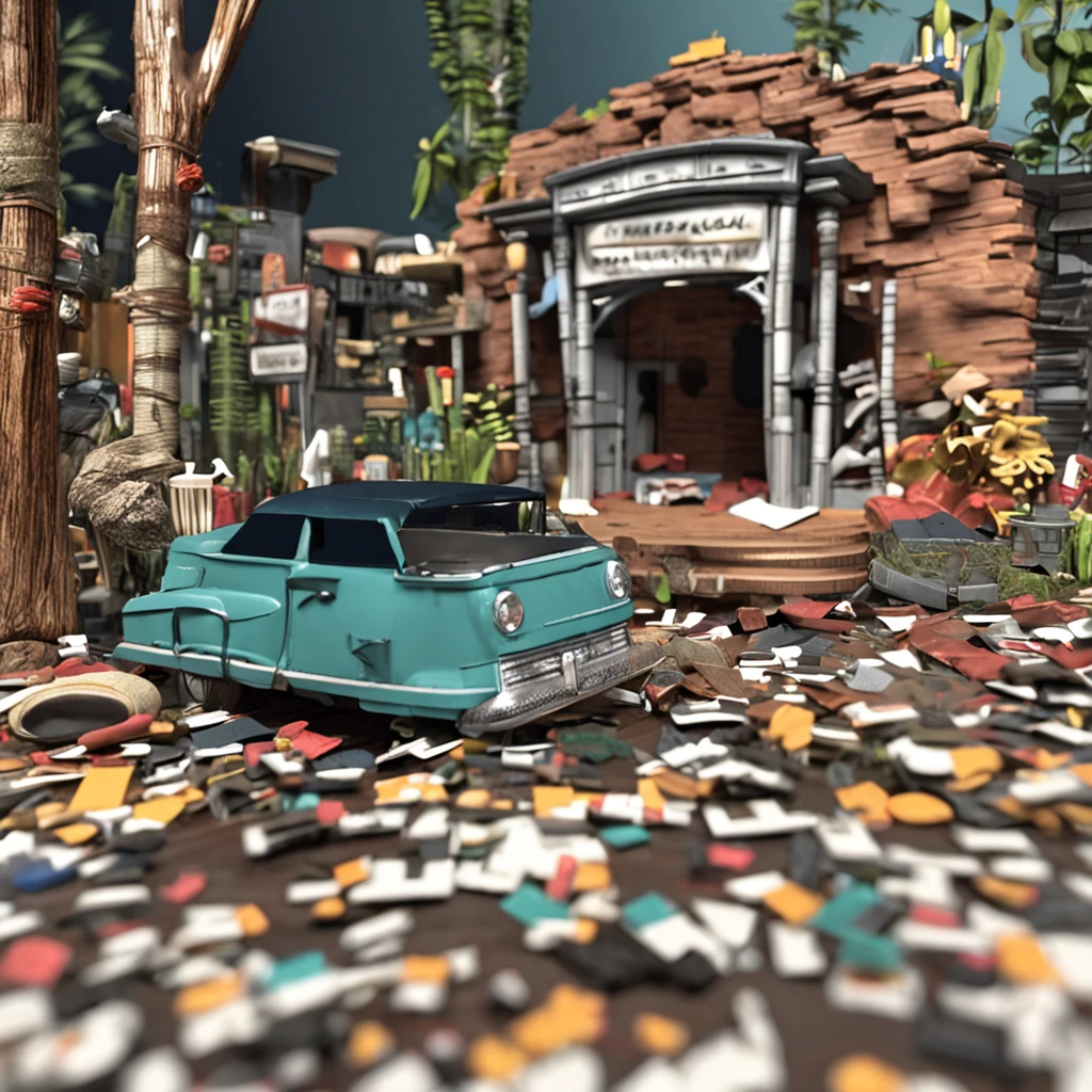 There is a toy car that is sitting on a table - SeaArt AI
