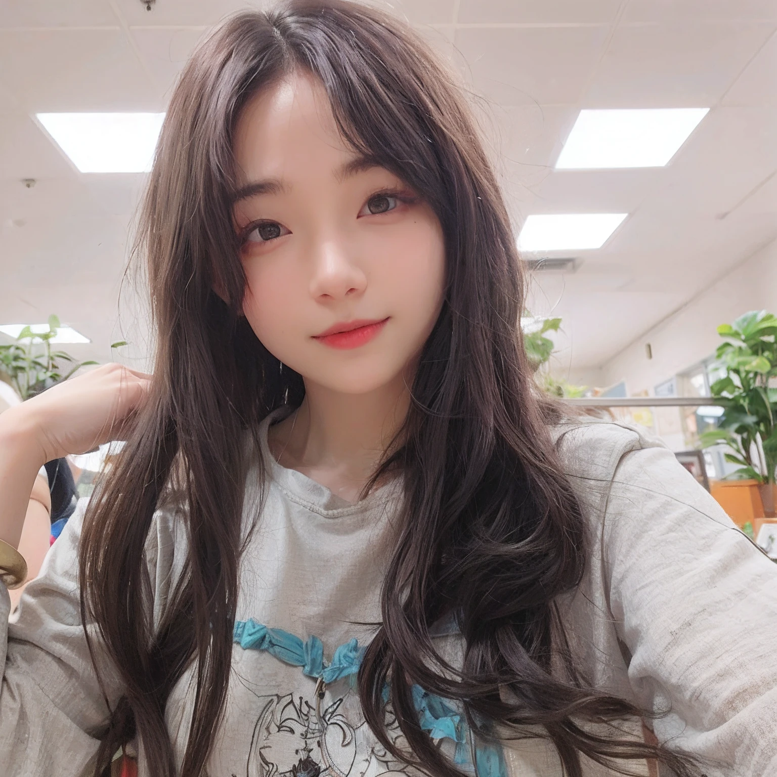 Un primer plano de una mujer con cabello largo con una camisa blanca, tzuyu de dos veces, Jinyoung Shin, Jaeyeon Nam, Heonhwa Choe, Parque Ji-min, ulzzang, Lee Ji - Eun, Lee Ji-eun, con cara linda - fina -, Wan adorable cara coreana, Bae Suzy, hwang se - on, Chica coreana