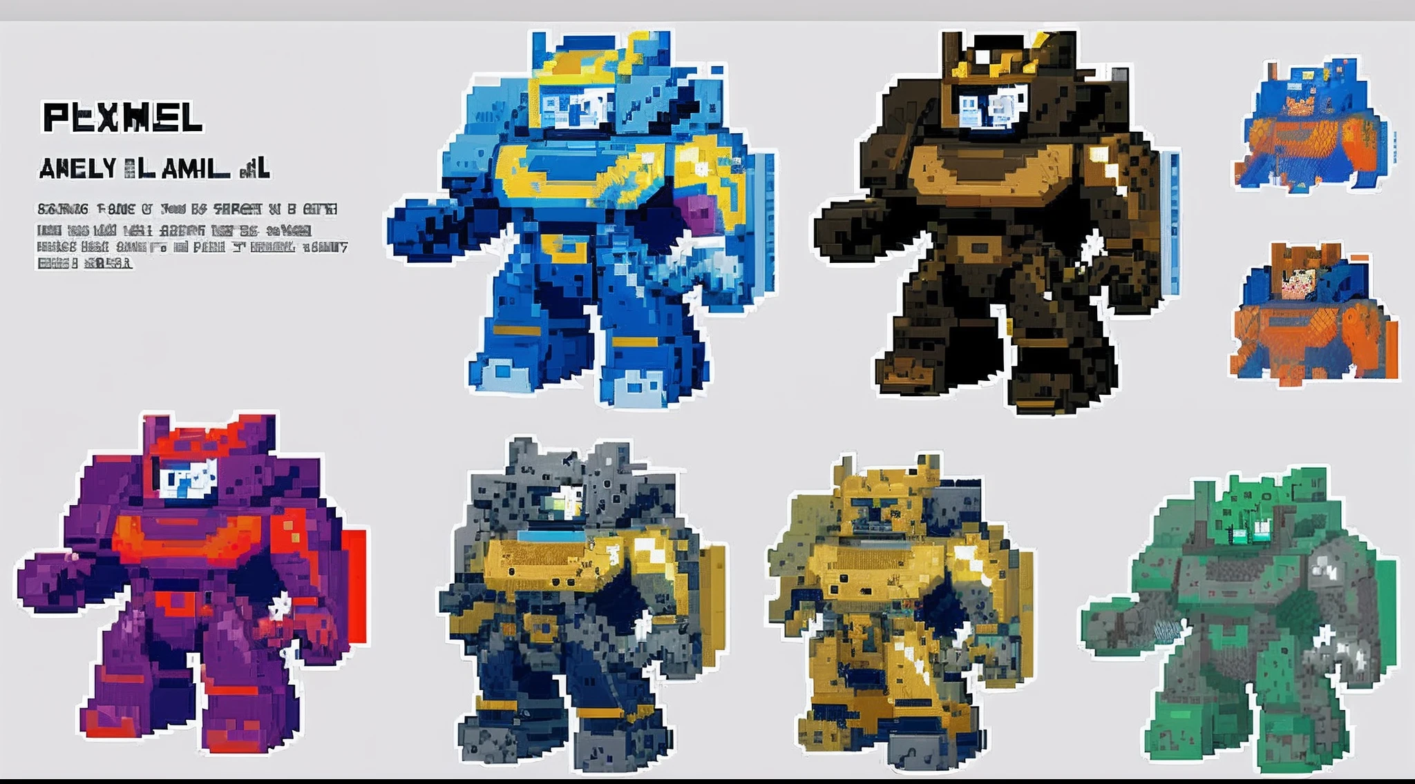 pixel game,character design,super mecha,All kinds of artillery, Pixel art #pixelart