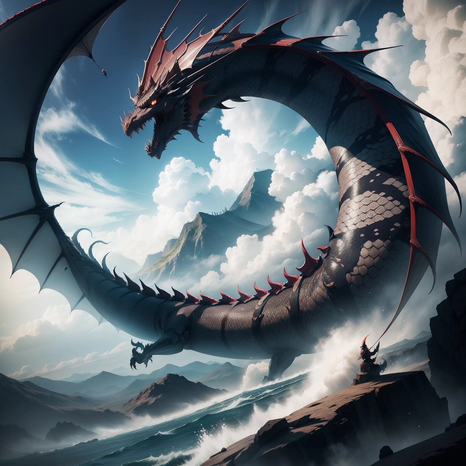 There was an especially greedy, strong and evil dragon, called Smaug. One day he took flight and came south. His first sign what we heard was a noise like a hurricane coming from the north, and the pines of the mountains creaking and creaking in the wind. Some of the dwarves by chance were outside (luckily I was one of them a good adventurous boy, in those days, always walking around, and it saved my life that day) when, from a good distance, we saw the dragon land on the mountain in a jet of fire. So he went down the slopes and when he hit the forest it burst into flames. entire. At that moment all the bells were ringing in Vale and the warriors were arming themselves. The dwarves ran outside through their great gate, but there was the dragon waiting for them. None escaped that way. the river if rose in steam and a mist covered the Vale, and in the mist the dragon advanced over them and destroyed most of the warriors; the usual sad story, that it was very common at that time. Then he came back and crept through the Gate Forward and plundered all the halls and alleys; and tunnels, alleys, cellars, mansions and halls. After that, there were no living dwarves left on the side of inside, and he took all their wealth for himself. Probably because this is the dragon-like way, he piled it all up in a great heap deep inside the mountain, and sleeps on it like a bed. Then he began to drag himself to out of the big gate and come at night to the Vale, and take people away, mostly maidens, to devour, until the Vale was ruined, and all the people left or died. What happens there now I don't know for sure, but I don't think that nowadays anyone lives anywhere closer to Mountain than the end of Long Lake.