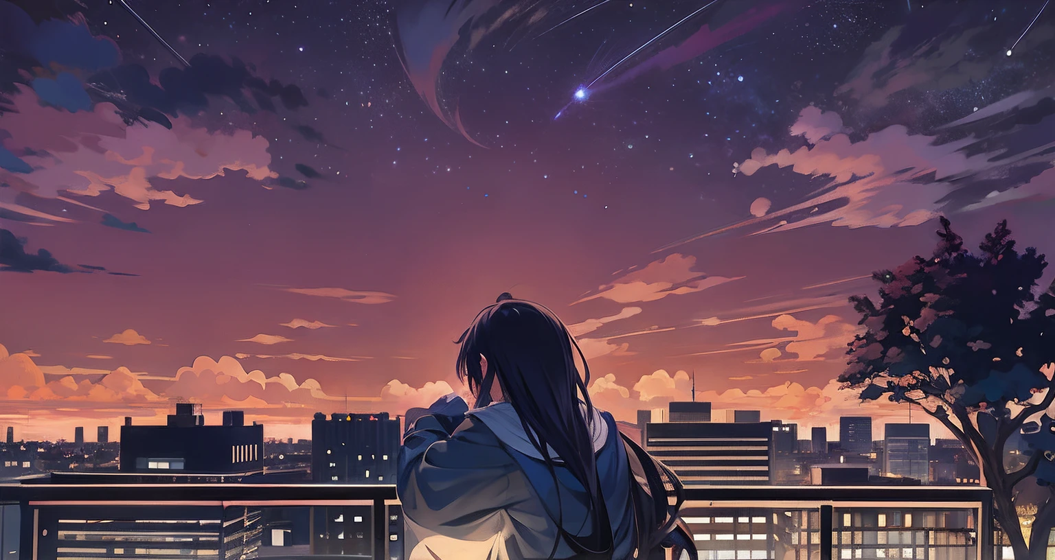 anime boy looking at the stars in the sky, Anime art wallpaper 8 K, Anime art wallpaper 4 K, Anime art wallpaper 4k, 4K anime wallpaper, Anime wallpaper 4K, Anime wallpaper 4 k, style of anime4 K, 4k manga wallpapers, watching the sunset. anime big breast, ultra hd anime wallpaper, Best anime 4k konachan wallpaper