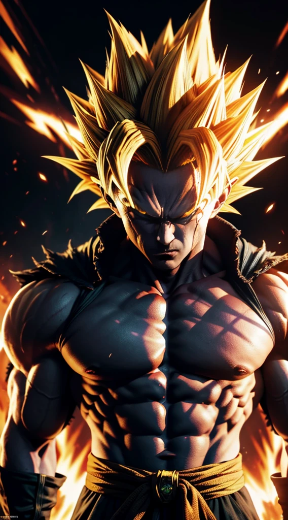 game style, Evil Super Saiyan, (extremely detailed CG unity 16k wallpaper:1.1), (Denoising strength: 1.45), (tmasterpiece:1.37), game style, Evil Super Saiyan