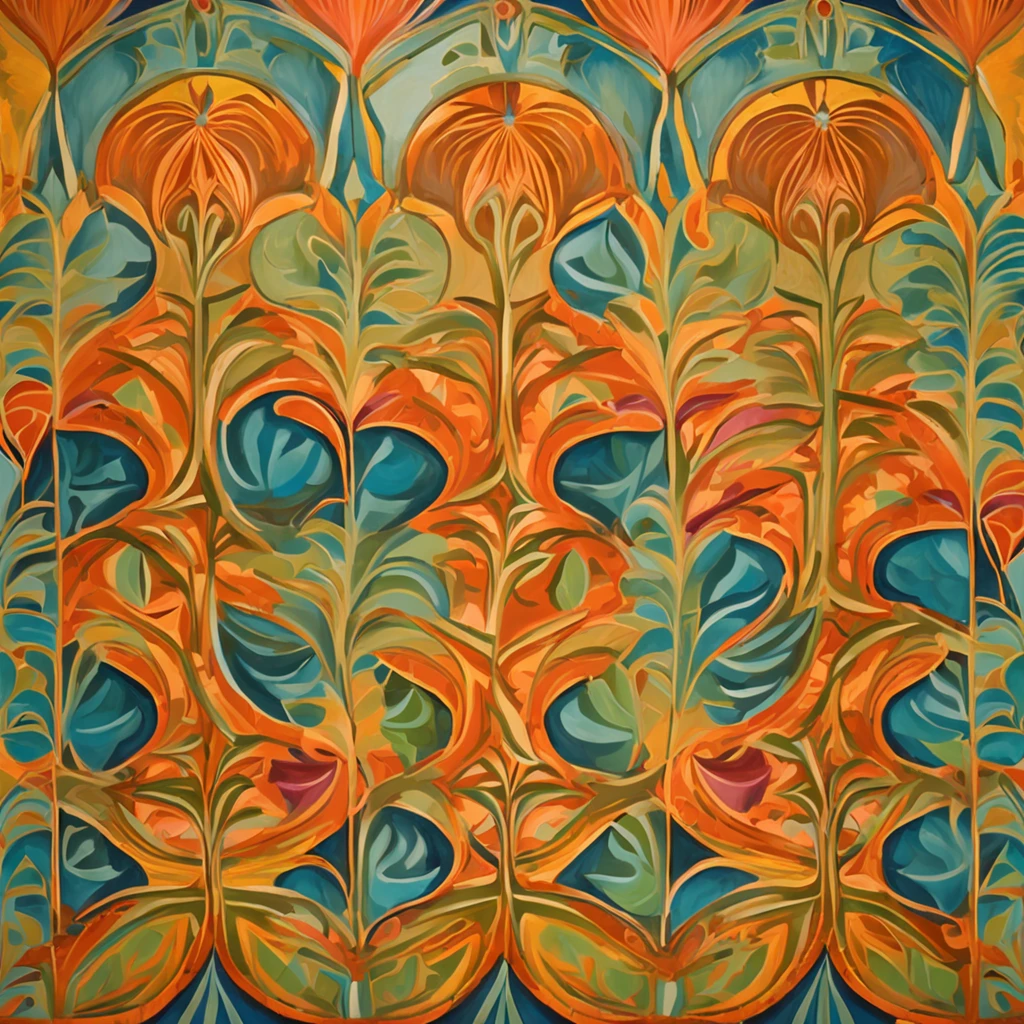 a close up of a beautiful wallpaper, art deco pattern