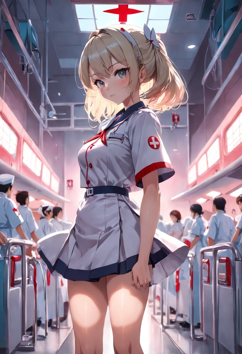 Feminine nurse uniform miniskirt