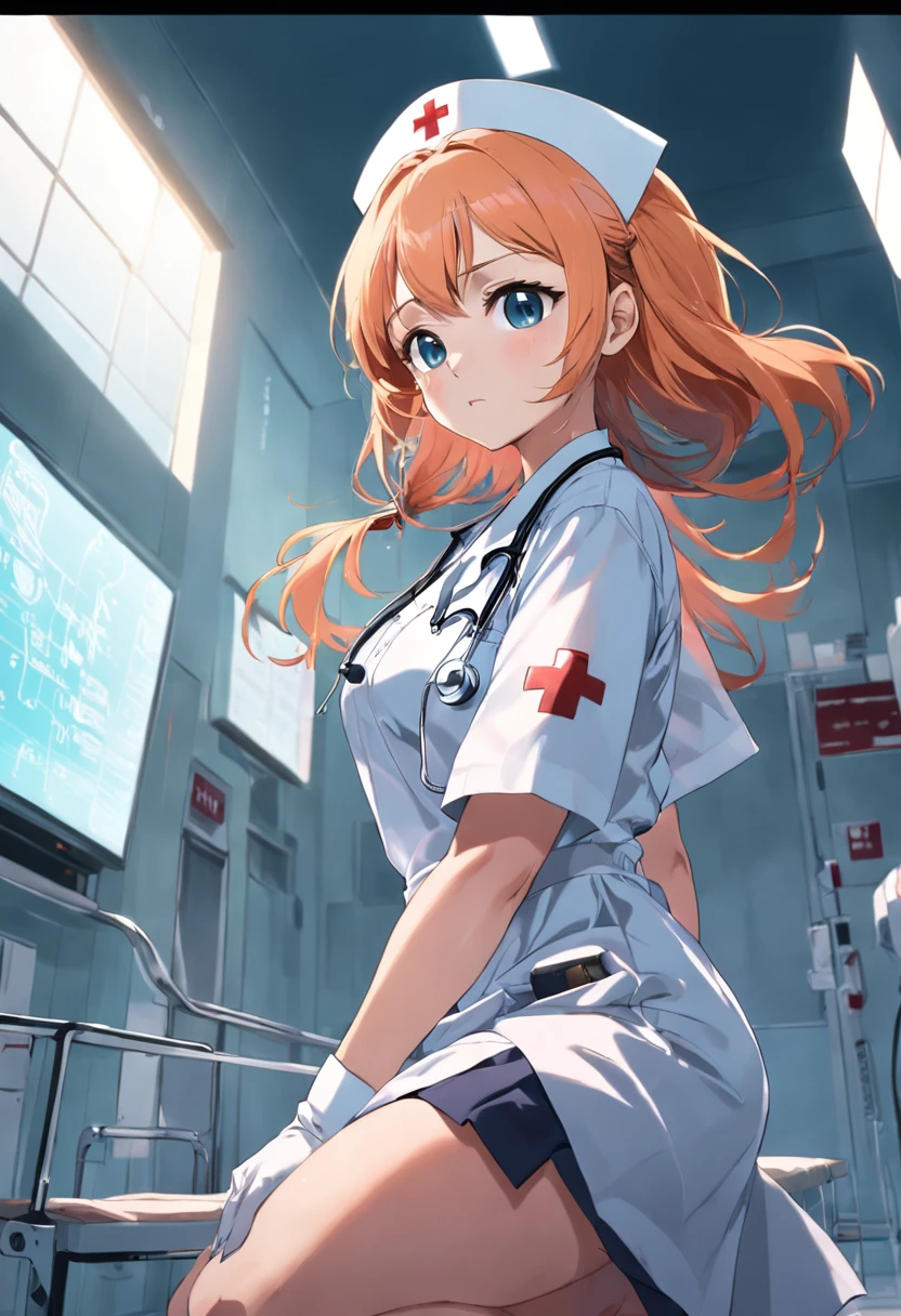 Female nurse with big breasts