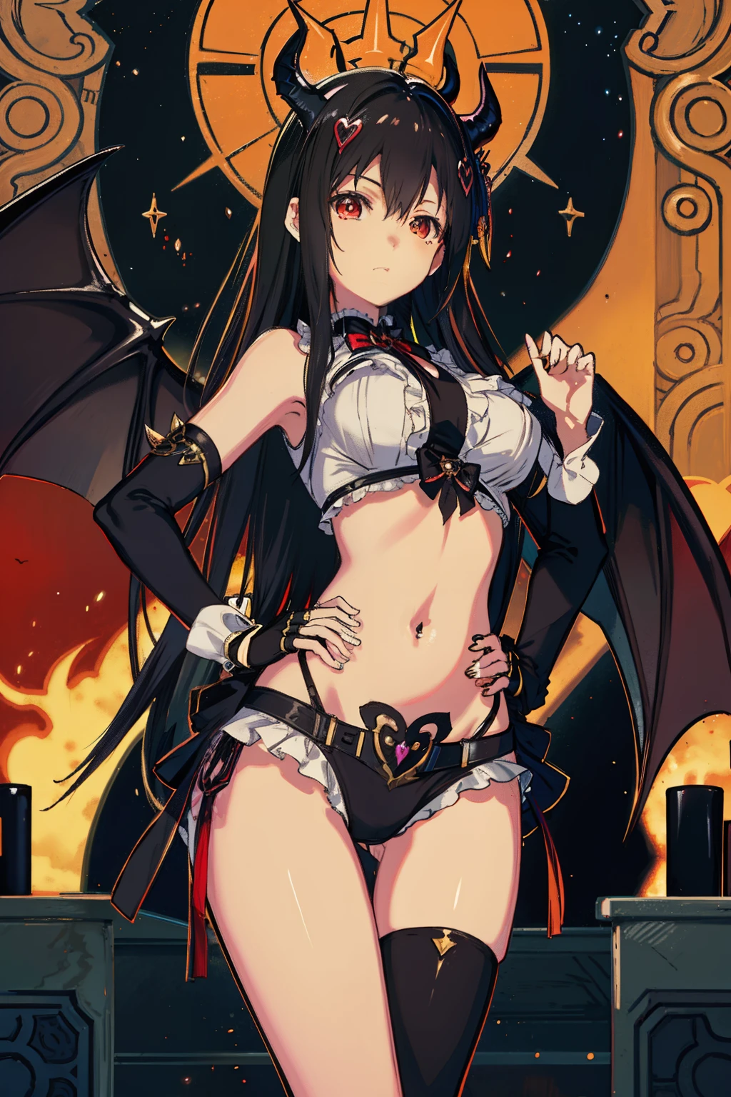 Succubus lower abdomen tattoo