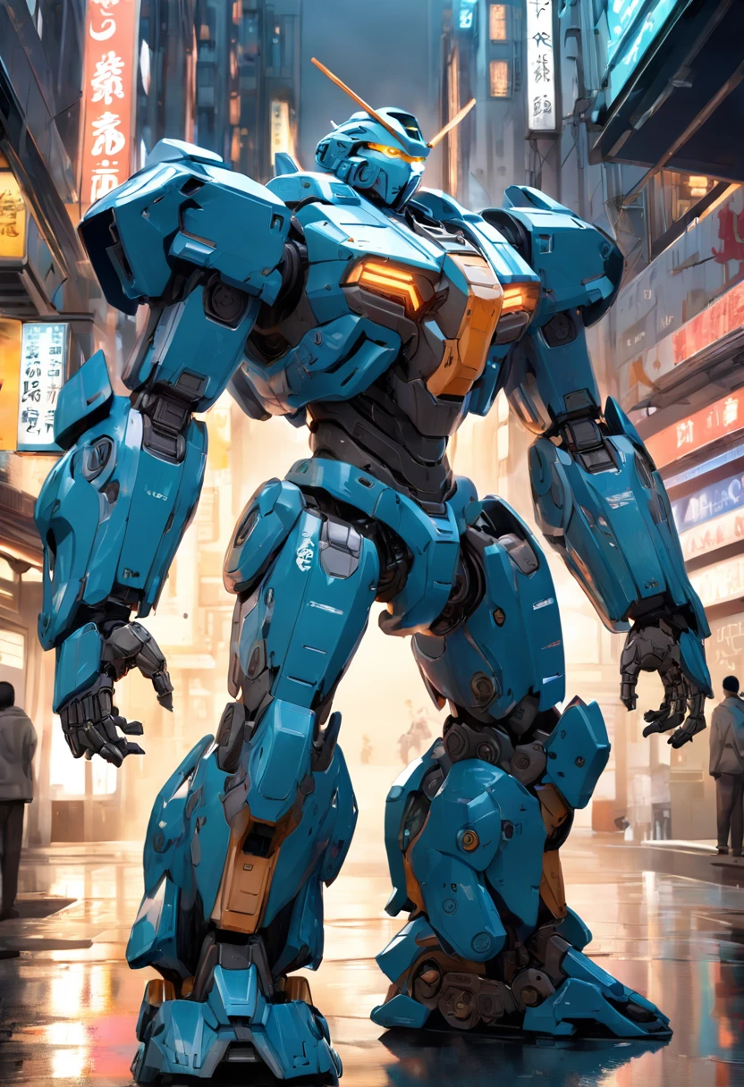 (extremely detailed CG unity 16k wallpaper:1.1), (Denoising strength: 1.45), (tmasterpiece:1.37), side portrait, Pacific Rim Mech Warrior, Dangerous Ranger III mech, Extreme detail, side portrait, foreground, sense of science and technology, Perfect color cold paint, Streamlined exterior design, Metal reflection light on the surface of the mecha, Light tracing. illusory engine, 3D modeling, CG rendering, Science fiction, Futuristic, Rich colors, High contrast, HD8K, 超高分辨率, Light and shadow effects, Metallic reflected light, Perfect light and shadow, Studio lighting, Texture film, highest masterpiece, High detail, god rays, sparkle, glowing light
