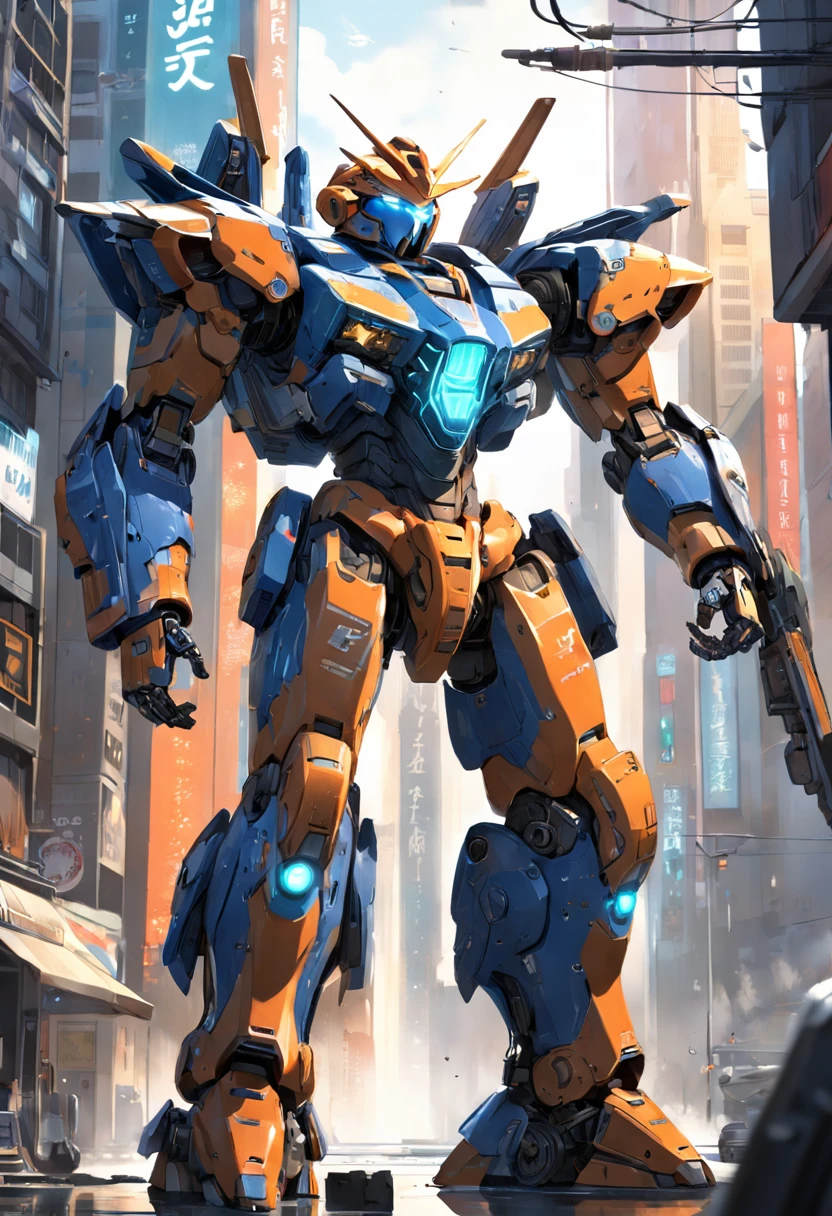 (extremely detailed CG unity 16k wallpaper:1.1), (Denoising strength: 1.45), (tmasterpiece:1.37), side portrait, Pacific Rim Mech Warrior, Dangerous Ranger III mech, Extreme detail, side portrait, foreground, sense of science and technology, Perfect color cold paint, Streamlined exterior design, Metal reflection light on the surface of the mecha, Light tracing. illusory engine, 3D modeling, CG rendering, Science fiction, Futuristic, Rich colors, High contrast, HD8K, 超高分辨率, Light and shadow effects, Metallic reflected light, Perfect light and shadow, Studio lighting, Texture film, highest masterpiece, High detail, god rays, sparkle, glowing light