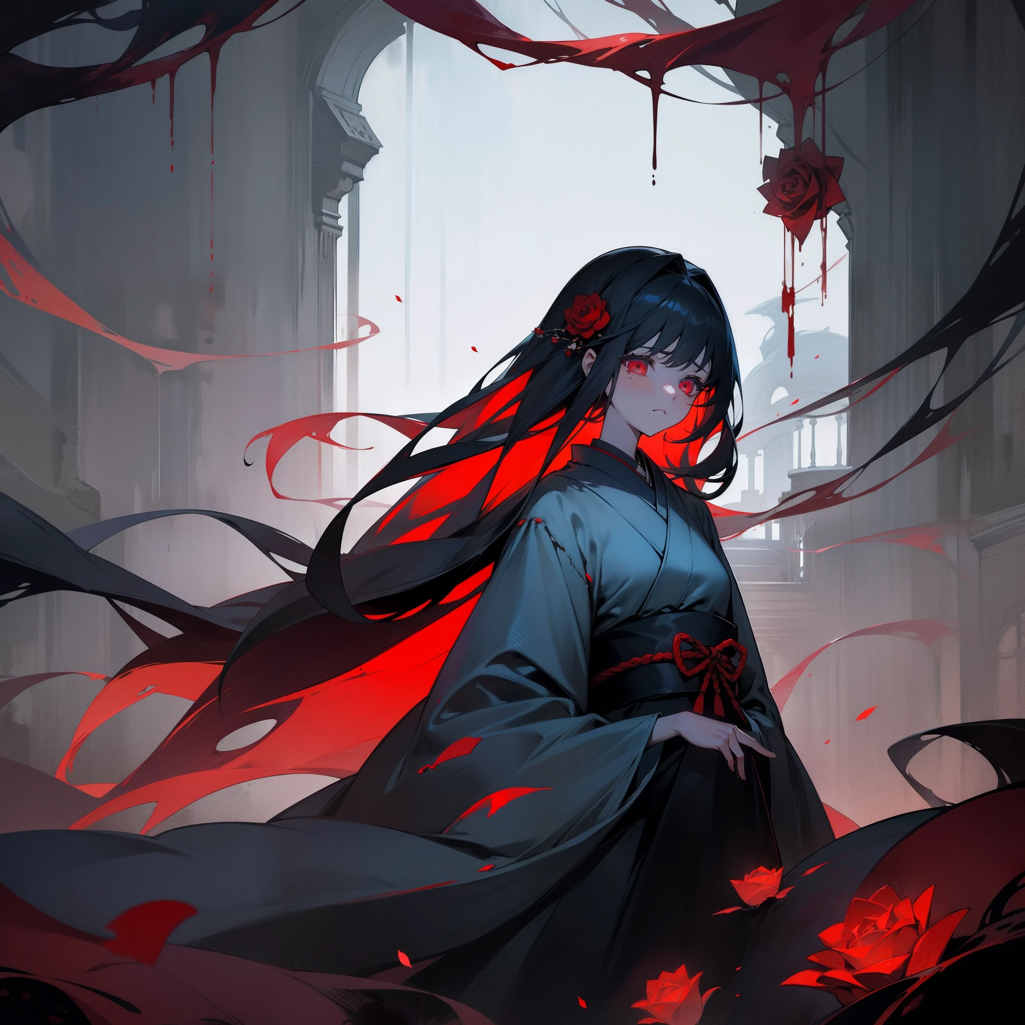 Deep Darkness、Sea of Blood、、Forgotten memories、The end of silence。In a labyrinthine mind、Endless sadness、Withered roses、Lead and crimson despair、Japanese dress、Top image quality、
