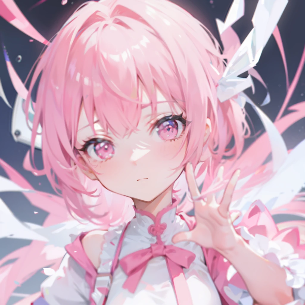 female pervert,Pink and white color scheme