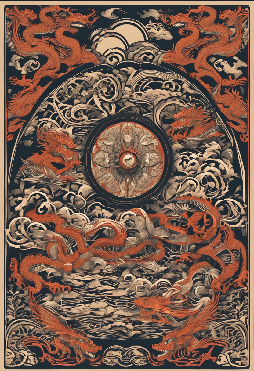 button,Dragons surround Button,China-style,Classical grain