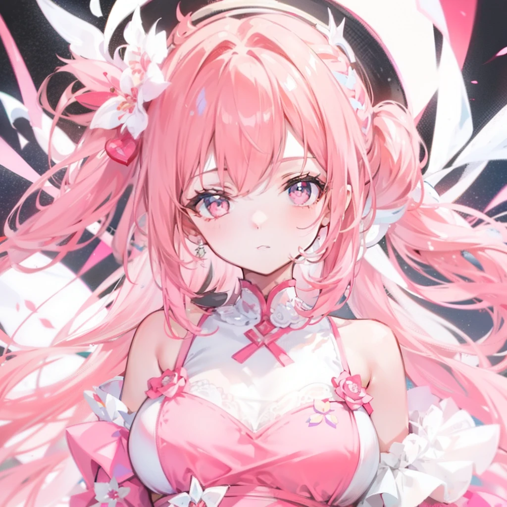 Sweet girl,Pink and white color scheme