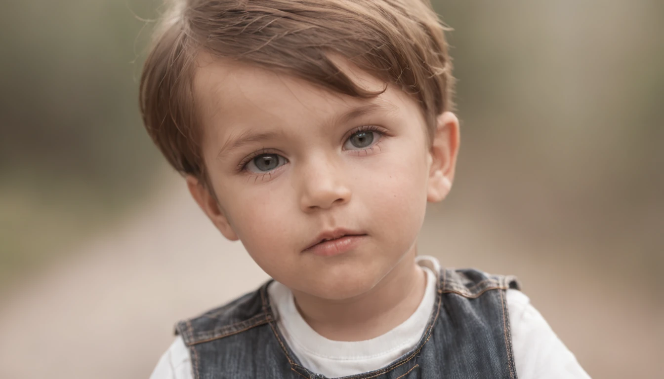 A boy with，on the roadside，jogging