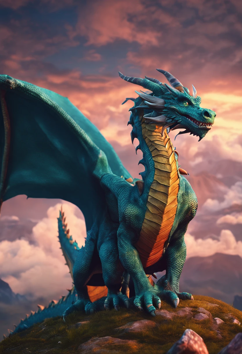 make dragon and sky have animatión