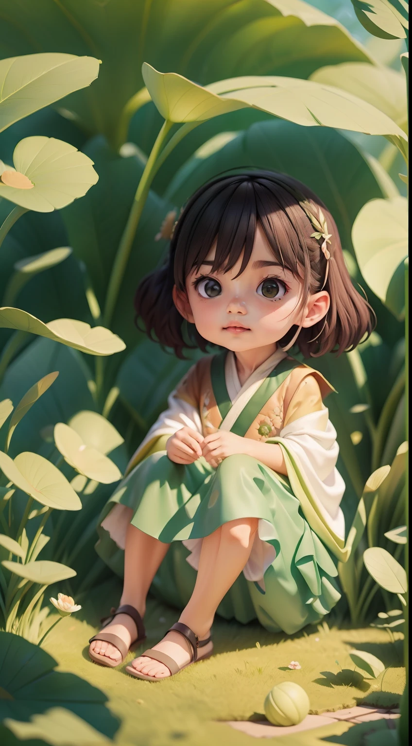 การถ่ายภาพระยะใกล้ที่สมจริง, girl creature. A young girl&#39;s head grows from a branch of a tree. This tree grows in Himmapan., The legendary forest where Gandharvas enjoys the female fruit, who cuts the fruit and takes it away., A girl born from the fruit of a strange tree, การกอดร่างของผู้หญิงกลายเป็นต้นไม้ใบหญ้า, มีรากเป็นขา, กิ่งก้านเหมือนแขน, ใบไม้บางใบปลิวไปบนพื้นหลังสีขาว,