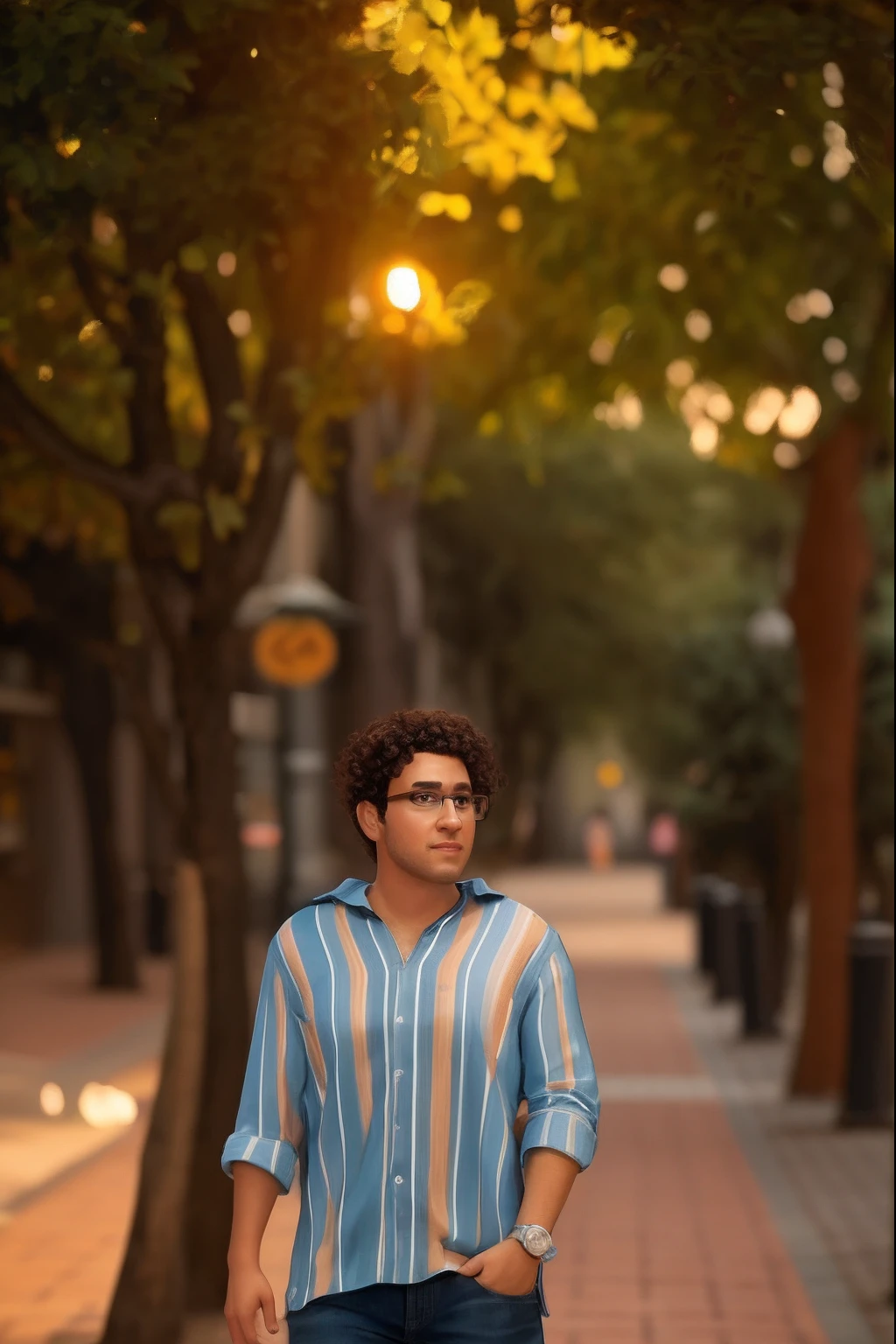 as a pixar 3d character with glasses and curly hair 8k, realistic face , ultra realistic