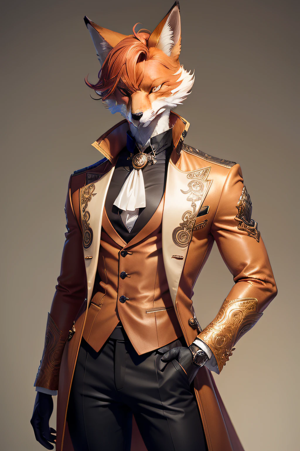 "Male anthropomorphic fox of unique and detailed style"