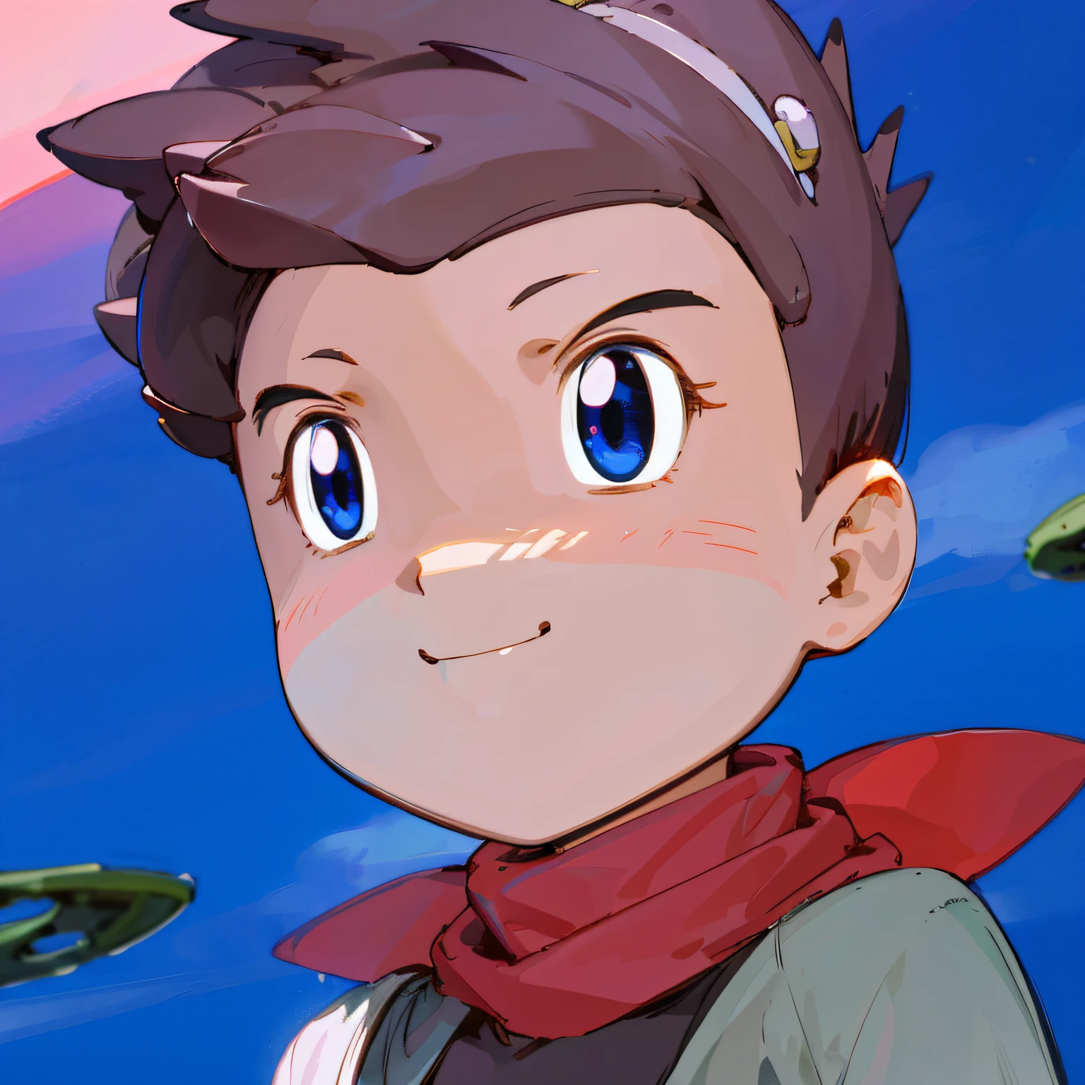 masterpiece, highres, best quality, 1girl solo, depth of field, perfect lighting, light particles, (best quality), (masterpiece), (ultra detailed), sharp focus, digimon (creature), solo, full body, smile