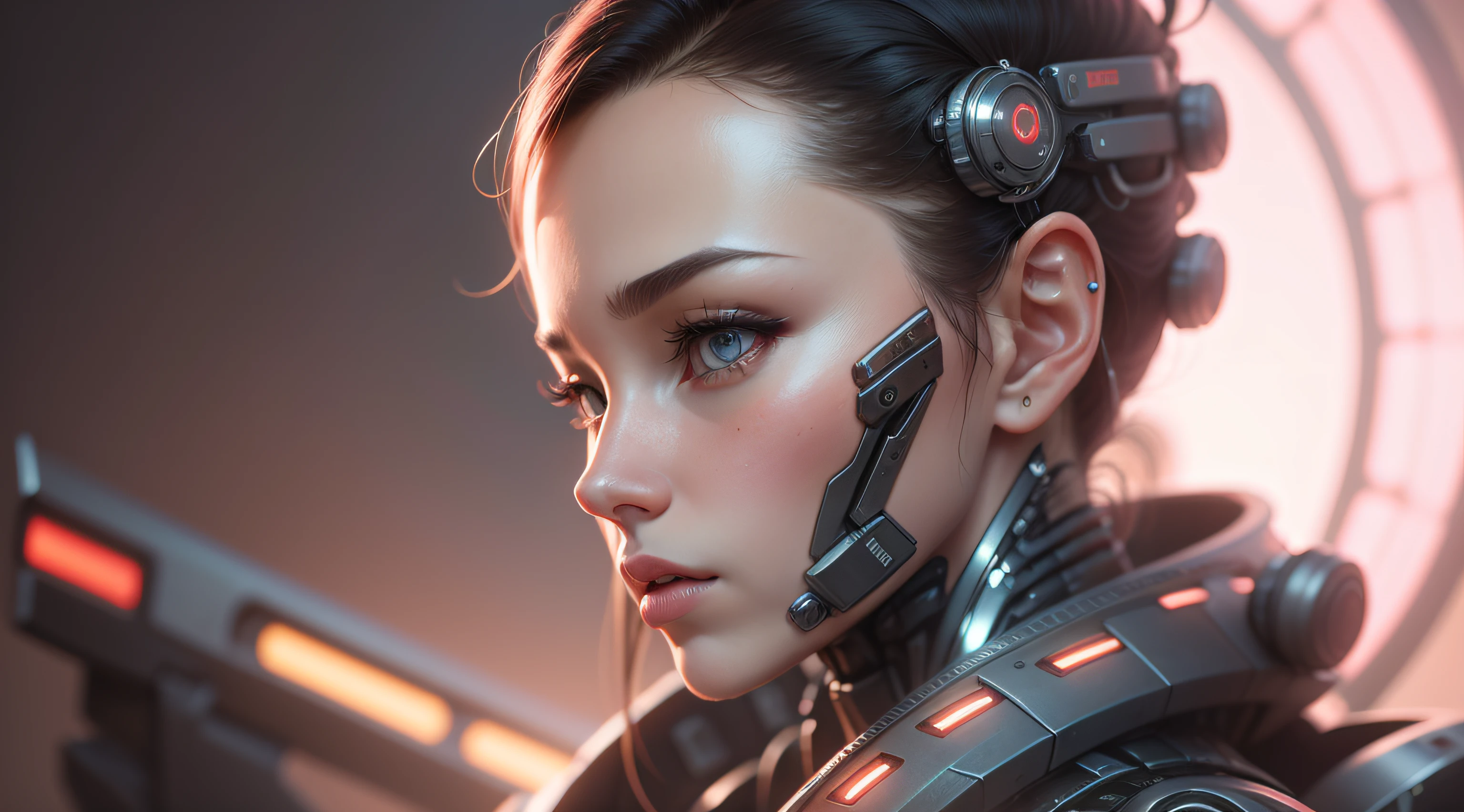 character sheets, Super detailed complex 3d rendering of beautiful porcelain silhouette japanese woman android face, Cyborg, cyborg robot parts, beautiful soft studio light, rim-light, vibrant detail, Luxurious cyberpunk, Lace, Hyperrealistic, anatomically, face muscles, electric cables, micro Chip, elegant, Beautiful background, Octane rendering, h.r. Giger style, Watch the Netflix screen