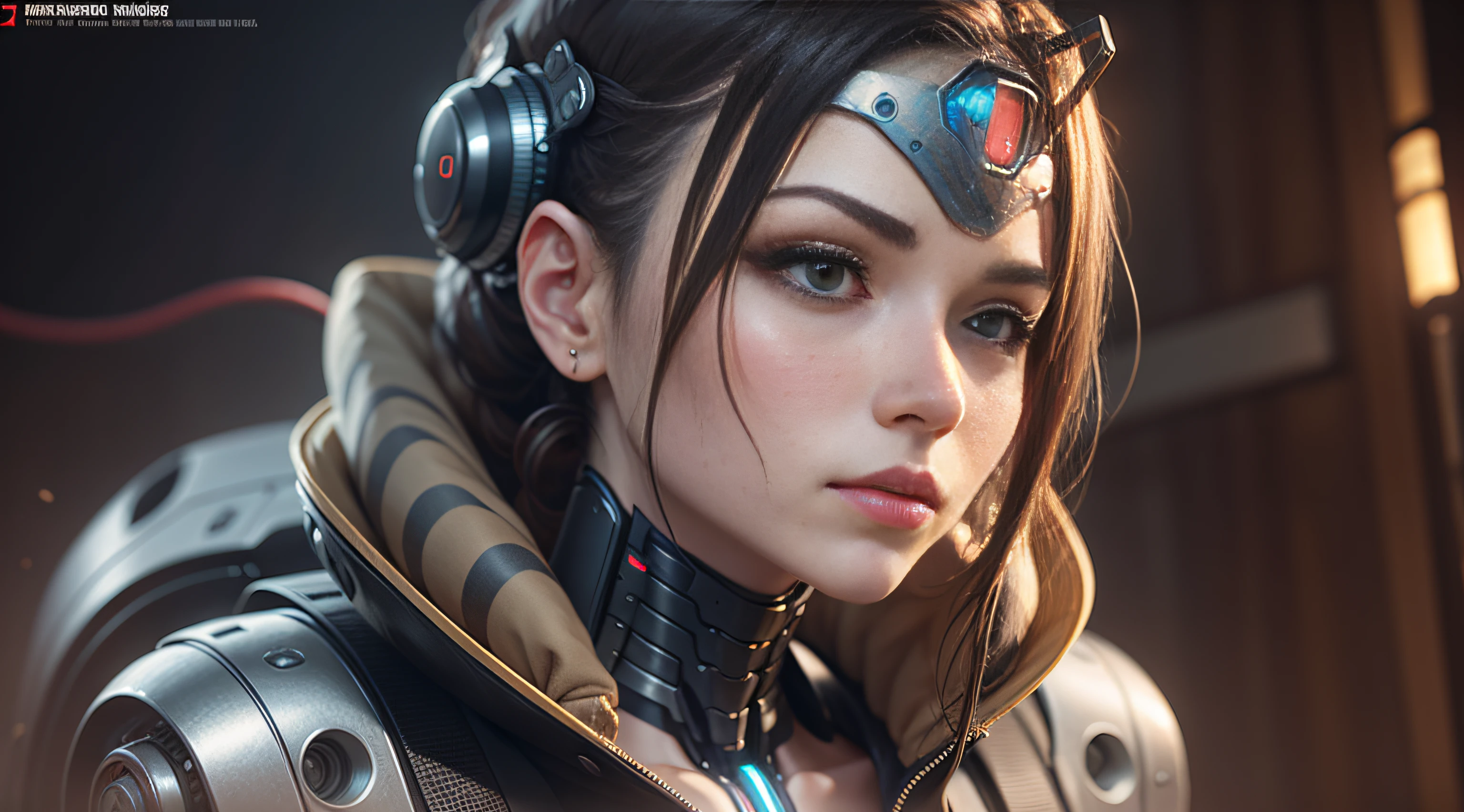 character sheets, Super detailed complex 3d rendering of beautiful porcelain silhouette japanese woman android face, Cyborg, cyborg robot parts, beautiful soft studio light, rim-light, vibrant detail, Luxurious cyberpunk, Lace, Hyperrealistic, anatomically, face muscles, electric cables, micro Chip, elegant, Beautiful background, Octane rendering, h.r. Giger style, Watch the Netflix screen